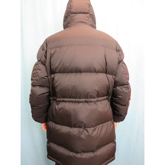 $1290 BURBERRY BENSEN BLACK HOODED CHECK LOGO DOWN PARKA PUFFER JACKET COAT XXL